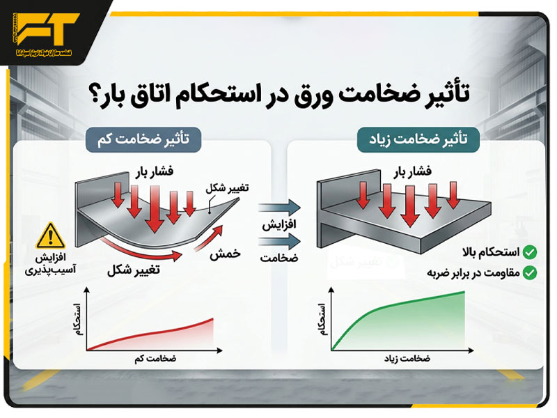 تاثیر ضخامت ورق