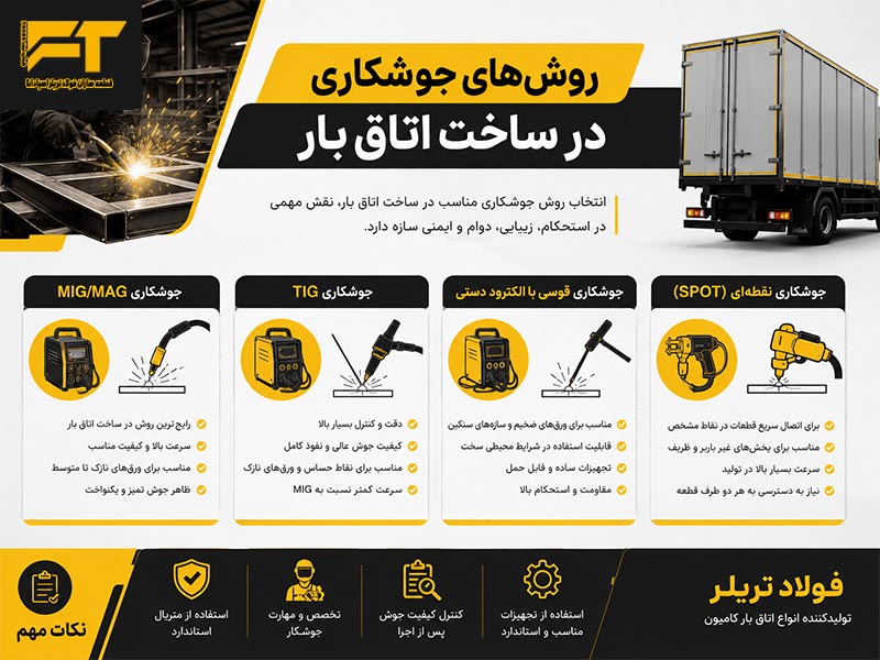 روش های جوشکاری در ساخت اتاق بار